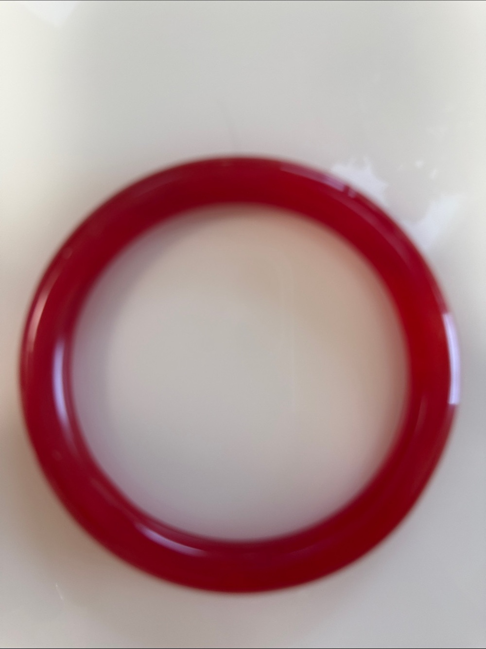 Red Lucite Bangle Bracelet